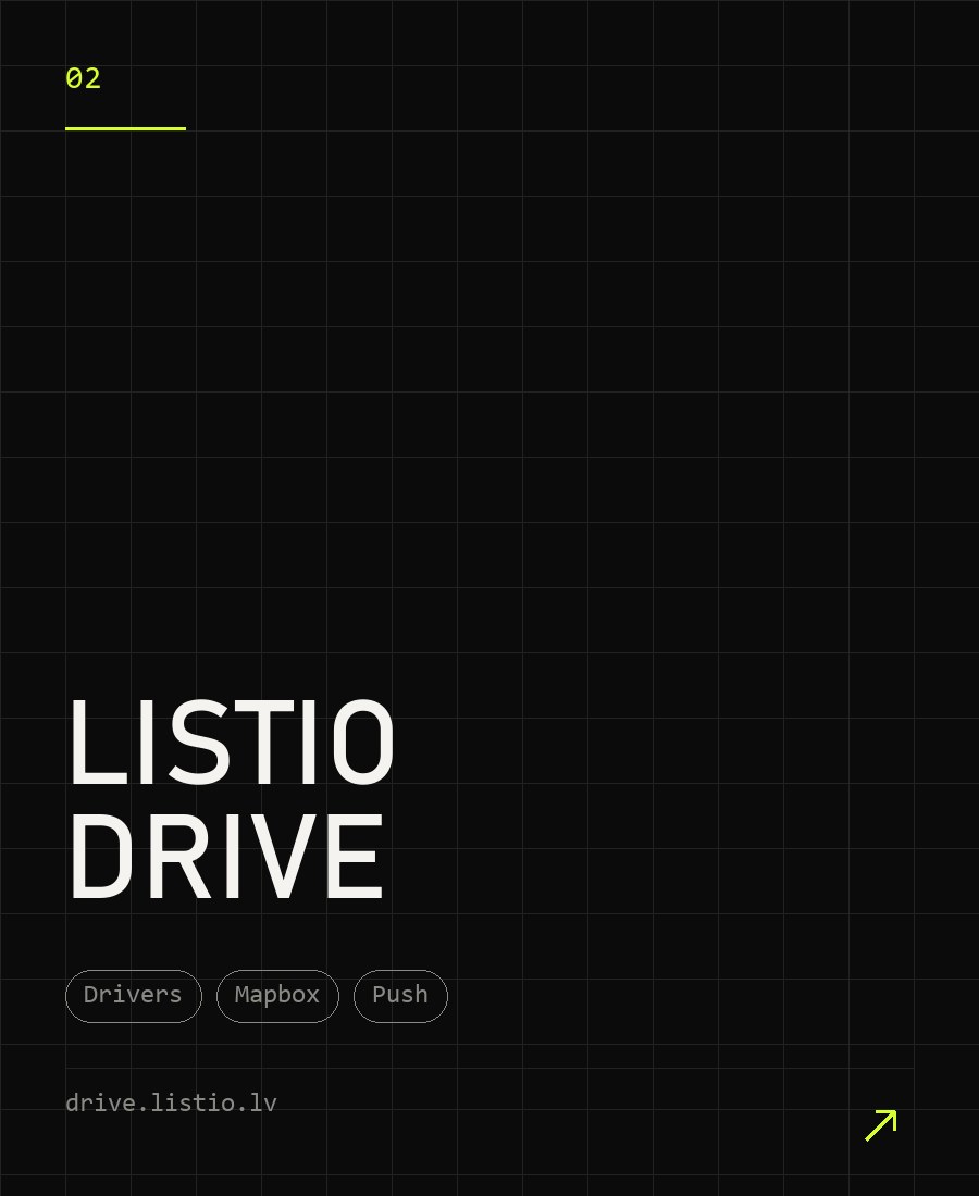 Listio Drive: the driver-facing app