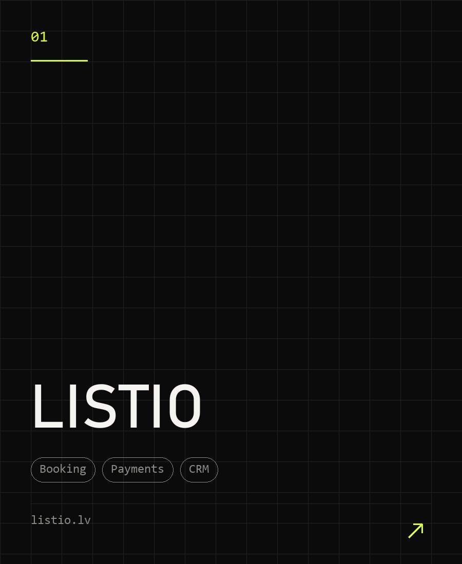 Listio: booking, payments and CRM
