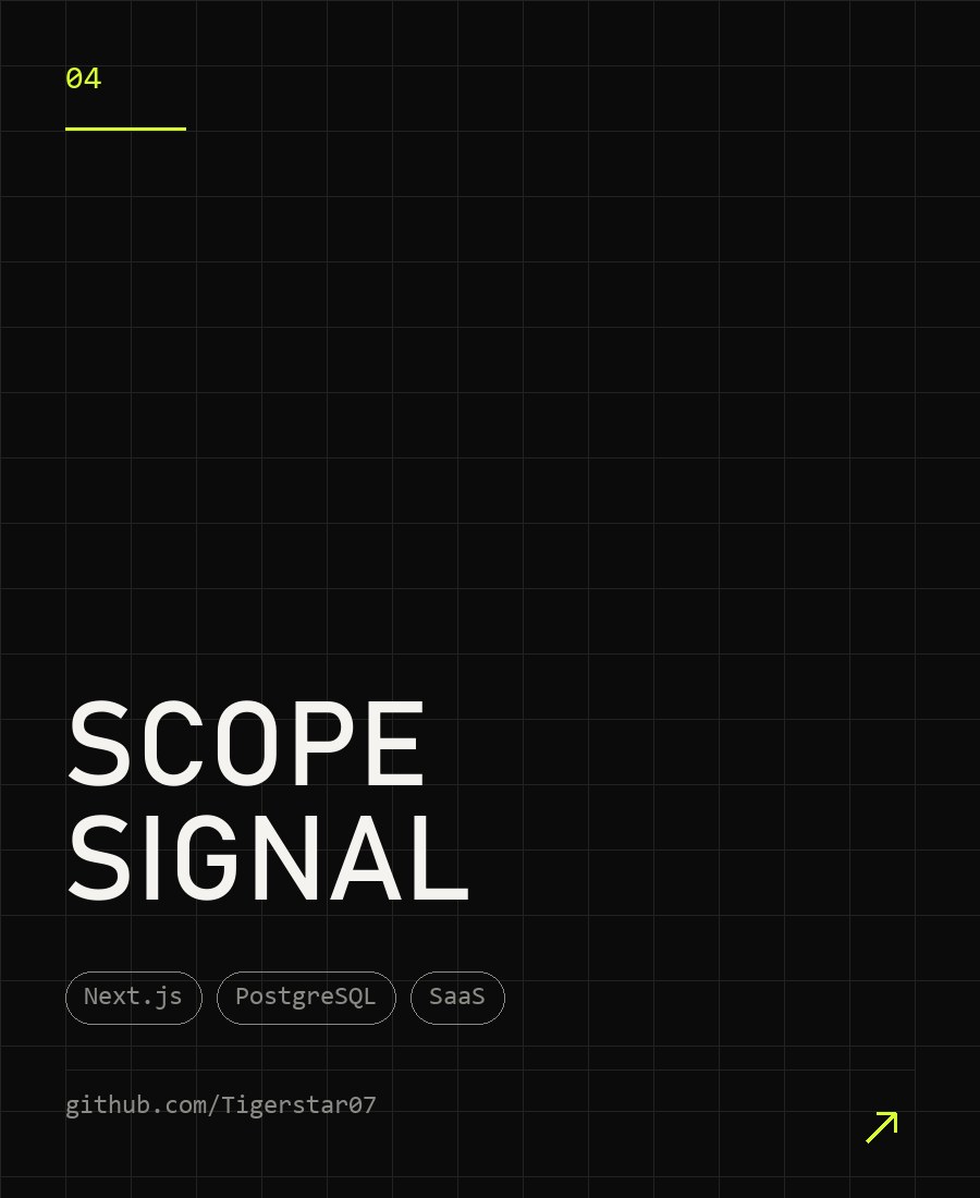 ScopeSignal: scope-analysis SaaS MVP